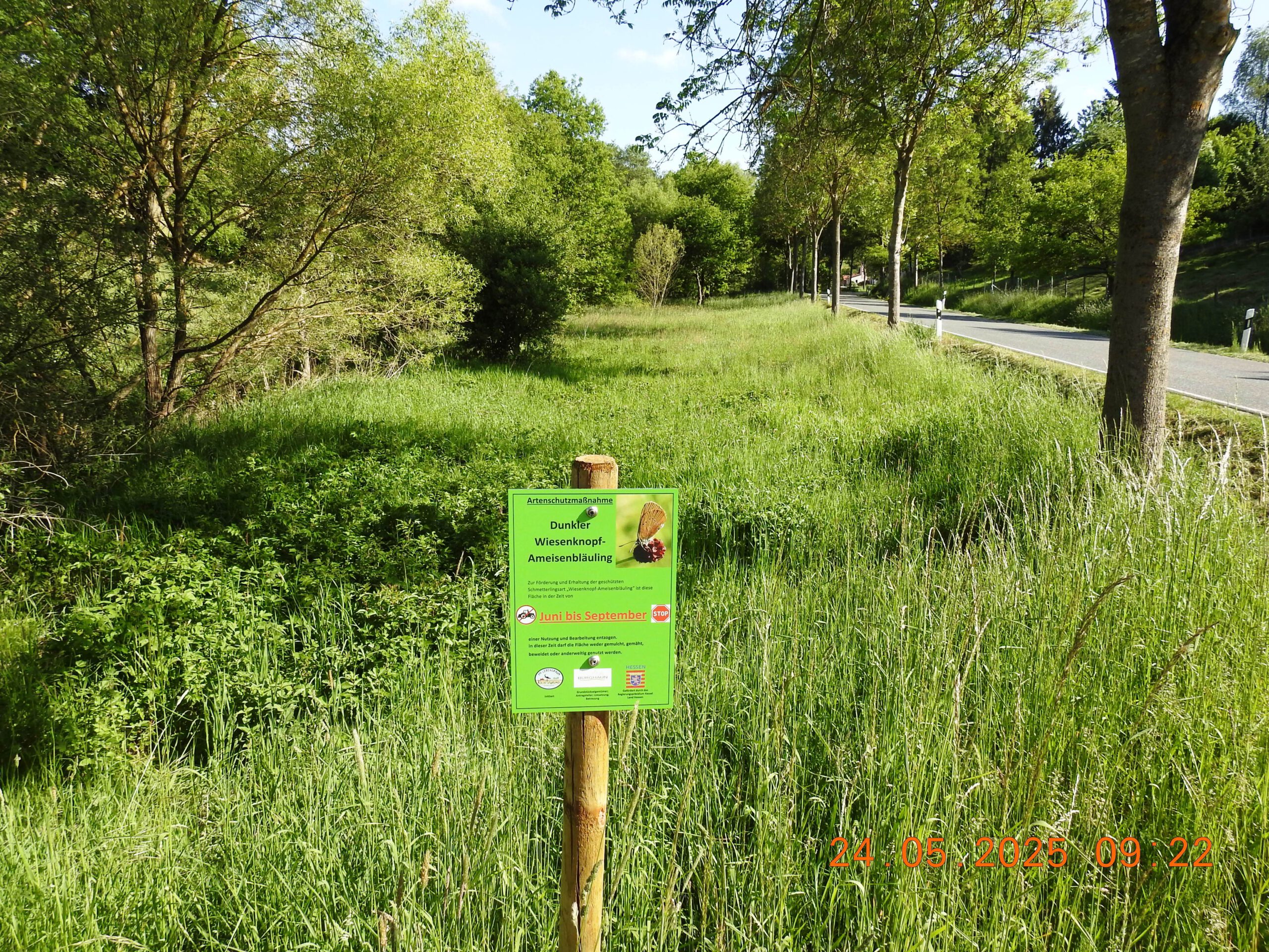 Hinweisschild an Projektfläche DSCN8312 Hinweisschild an Projektfläche